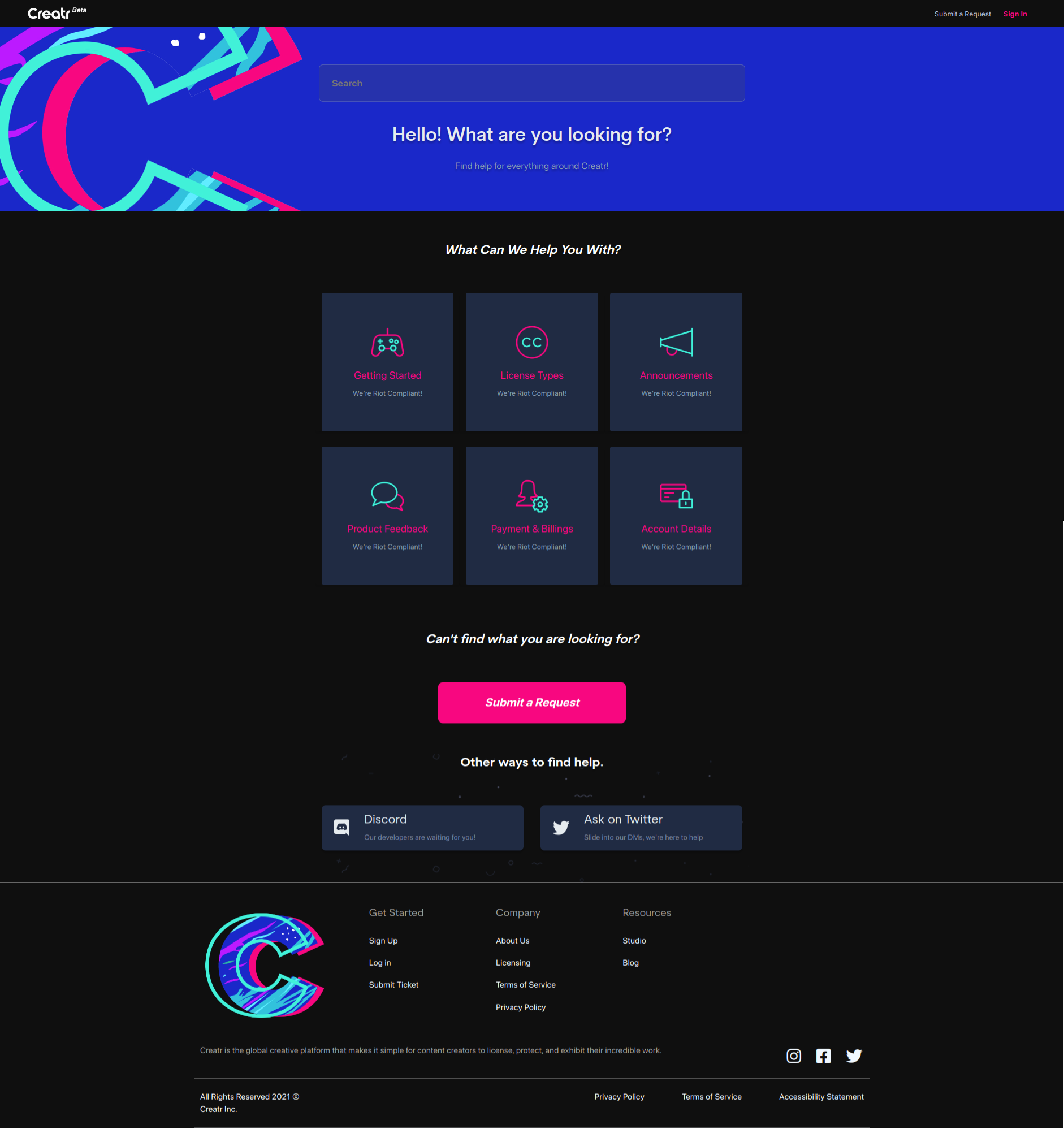 Creatr Inc, Website design by QuantraLoop
