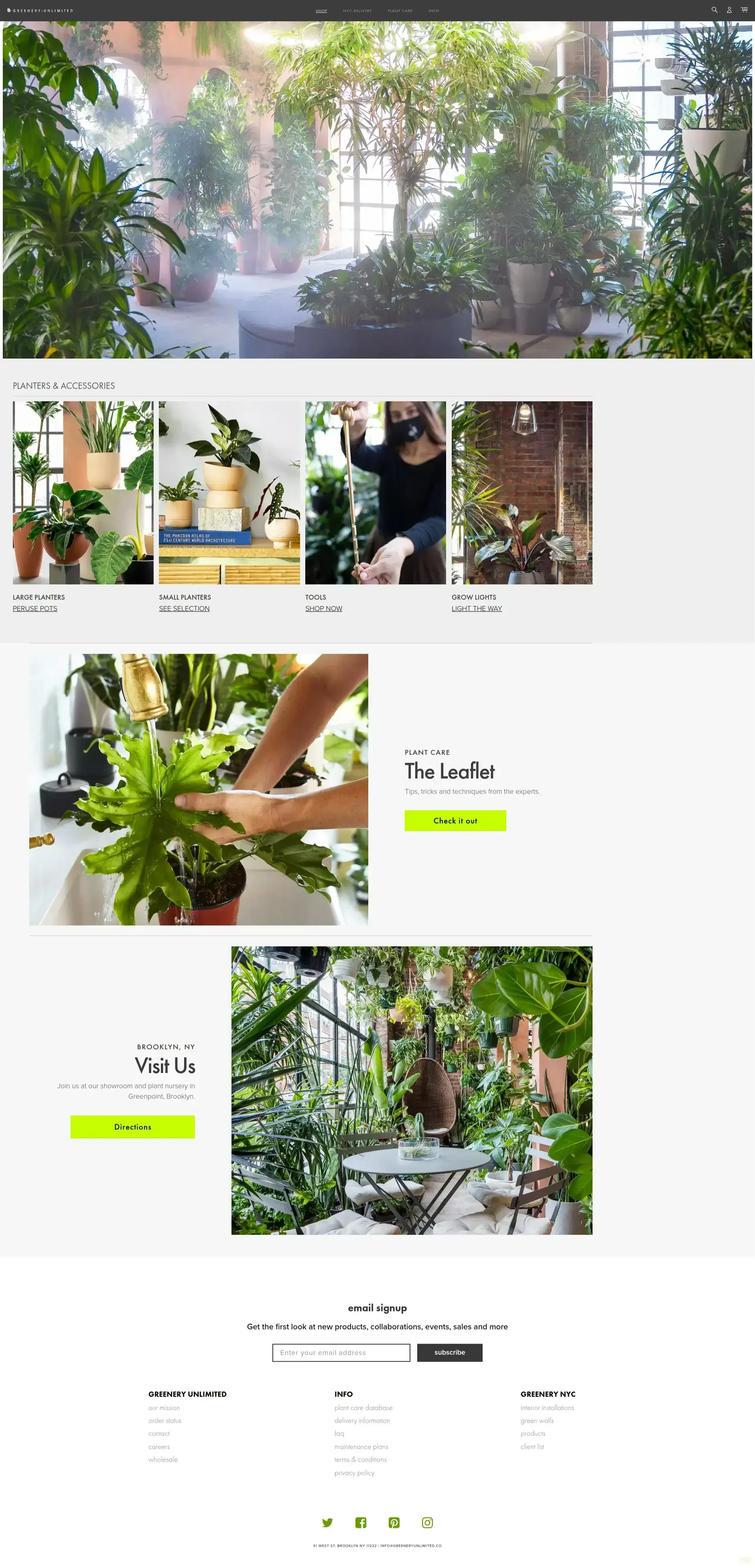 Greenery Unlimited, Online Store design by QuantraLoop