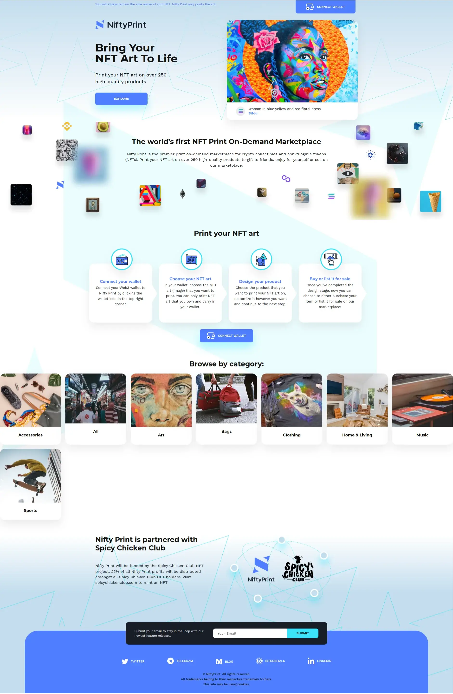 Nifty Print, Online Store design by QuantraLoop