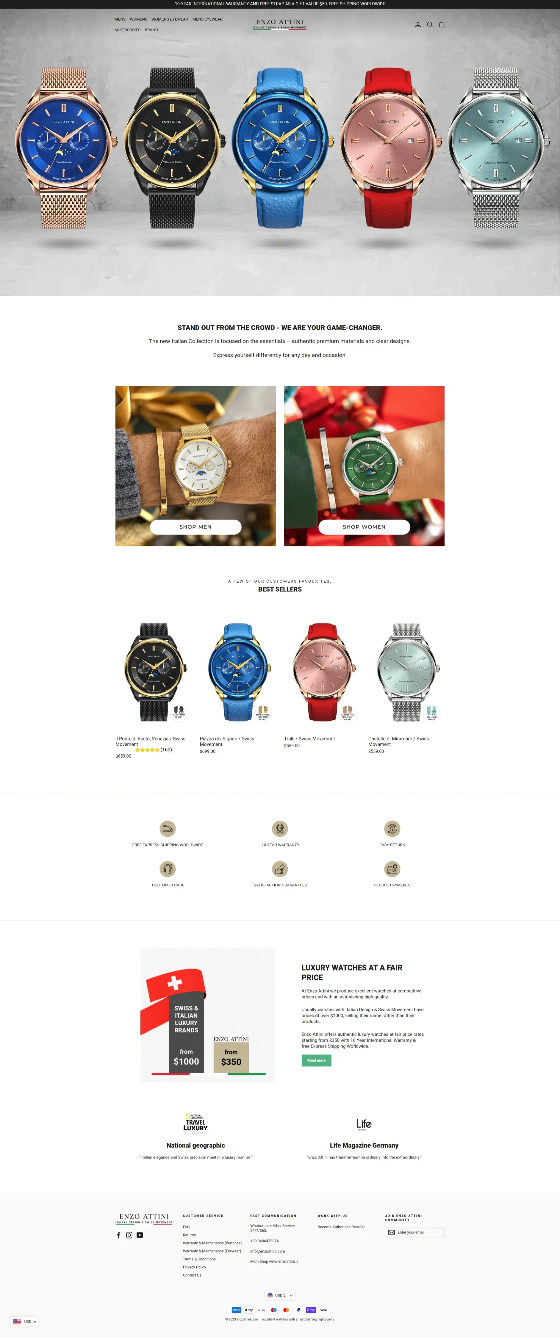 Enzo Attini, Website design by QuantraLoop