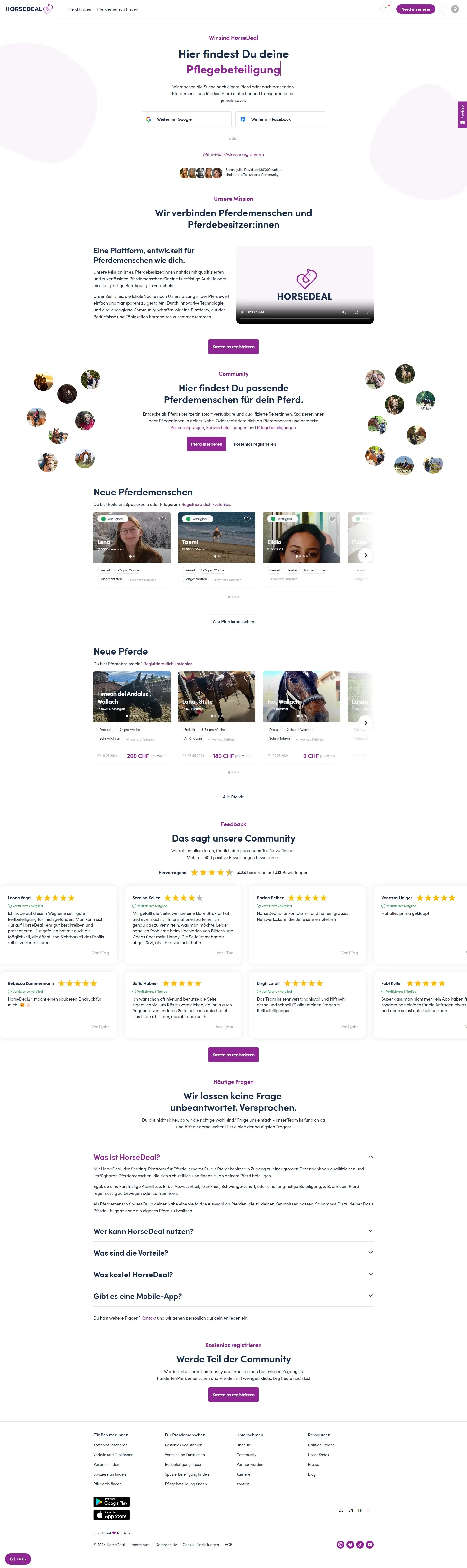 HorseDeal, Website design by QuantraLoop
